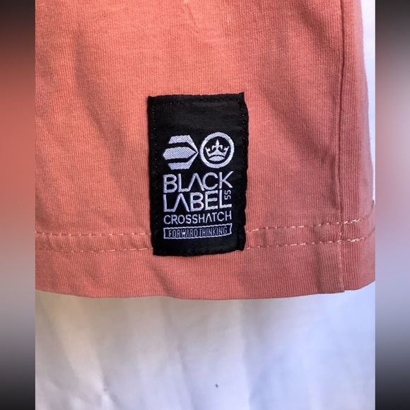 Crosshatch Black Label V Neck T-Shirt Tee Coral Pink Cotton Mens Size XXL - Picture 5 of 7
